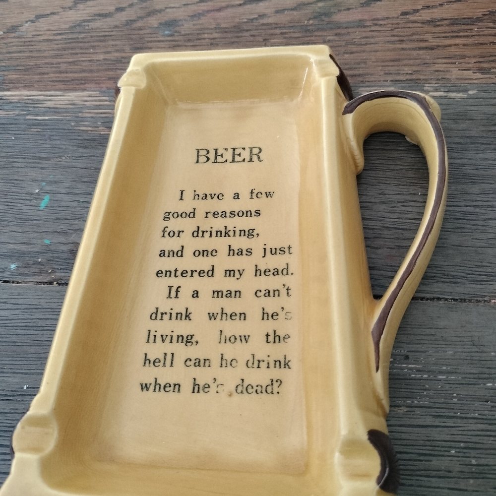 Vintage beer ashtray